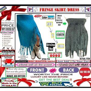 🛑 BULLY Fold Over ➕🆒 SKIRT/DRESS High Waist FRINGE Mineral Wash 💸BUY NOW‼️🟢